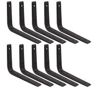 EAI Strong Shelf Bracket Black Reinforced Stay, 200mm x 150mm, 10 Pack