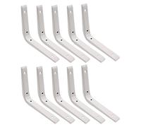 EAI Strong Shelf Bracket White Reinforced Stay, 150mm x 125mm, 10 Pack