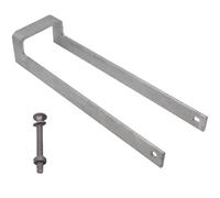 EAI Throw Over Gate Loop Latch | Heavy Duty Galvanised 350mm / 14 Inch, 3 Inch Wide Throw Over Latch with Fixings