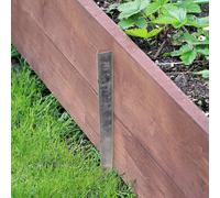 Eai Timber Border Sleeper Post Pin Bracket Edging Clip Decking Corner Bracket - 450mm - Galvanised Steel - Pack Of 10