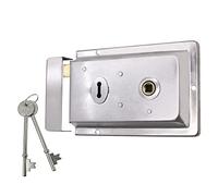 EAI Traditional Rim Sashlock Satin Chrome Surface Mounted Lock 156 x 106mm