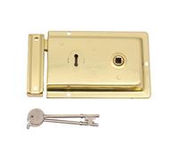 Eai Traditional Rim Sashlock - Surface Mounted Lock 156 X 106mm - Polished Brass