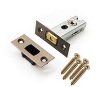 Eai Tubular Bathroom Deadbolt - 64mm Case - 44mm Backset - Antique Brass