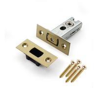 Eai Tubular Bathroom Deadbolt - 76mm Case - 57mm Backset - Polished Brass