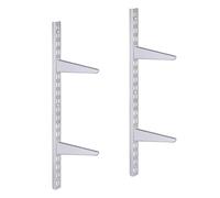 EAI Twin Slot Shelving Kit 4x320mm Brackets 2x430mm Uprights Heavy Duty Steel Wall Mounted Shelving System - White