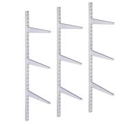EAI Twin Slot Shelving Kit 9x270mm Brackets 3x1m Uprights Heavy Duty Steel Wall Mounted Shelving System - White