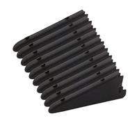 EAI Twin Slot Wall Mounted Shelving Bracket - Pack of 10, Black, 120mm | Strong, Heavy Duty Steel Shelf Bracket | for Shed, Garage, Indoor Storage | Easy to Install Rack