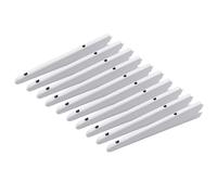 EAI Twin Slot Wall Mounted Shelving Bracket - Pack of 10, White, 220mm | Strong, Heavy Duty Steel Shelf Bracket | for Shed, Garage, Indoor Storage | Easy to Install Rack
