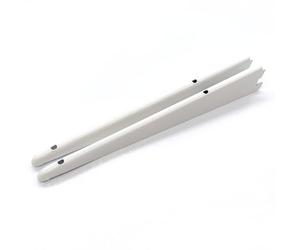 EAI Twin Slot Wall Mounted Shelving Bracket - Pack of 2, White, 320mm | Strong, Heavy Duty Steel Shelf Bracket | for Shed, Garage, Indoor Storage | Easy to Install Rack