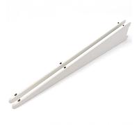 EAI Twin Slot Wall Mounted Shelving Bracket - Pack of 2, White, 470mm | Strong, Heavy Duty Steel Shelf Bracket | for Shed, Garage, Indoor Storage | Easy to Install Rack