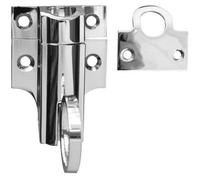 Eai Universal Fanlight Window Catch & Screws - 45mm - Polished Chrome