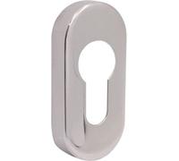 Eai - Upright Euro Escutcheon Oval Shaped Keyhole Cover - Polished Stainless Steel