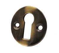 Eai - Victorian Keyhole Escutcheon - 32mm - Antique Brass