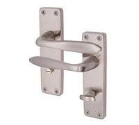 EAI Victorian Lever Bathroom Handle for Internal Doors Satin Nickel 155 x 41mm