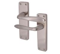 EAI Victorian Lever Latch Handle for Internal Doors Satin Nickel 155 x 41mm