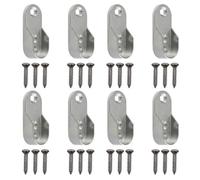 Eai - Wardrobe Rail - End Socket - Suit 32 X 16mmn Oval Rail - Polished Chrome - Pack Of 4