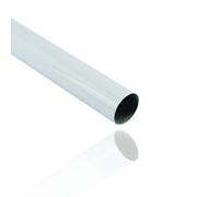 EAI White Tube Pole Wardrobe Rail Round for Clothes Hanging (25 x 2500mm)