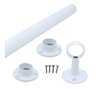 EAI White Wardrobe Rail Round for Clothes Hanging (25x2500mm)