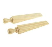 Eai Wooden Door Wedge Stopper Traditional Victorian Pattern 210mm 8 Inch - Pack Of 2 - Holds Open Holds Shut