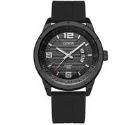 EAJOMIN Fashion Analog Watch for Men, Waterproof Quartz Watch with Silicone Band, Unique Design Mens Military Army Sports Calendar Date Big Large Face Wrist Watch, G696 black