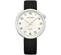 EAJOMIN Waterproof Analog Women's Watch for Nurses, Nursing, Lady,Students,with Easy Read Dial,Second Hand Soft Silicone Band Quartz Female Dress Wrist Watches, E718 silver black