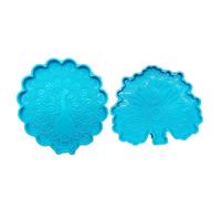 EAJORN Peacocks Coaster Tray Mold Crystal Epoxy Resin Molds Cup Mat Mug Pad Silicone Mould Coaster Making Accessories Decor