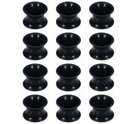 Eakxnig Silicone Tunnels for Ears Black 0G 00G 8mm 10mm 12mm 14mm Flexible Ear Gauges Plugs Flexible Double Flared Ear Plugs Gauges Soft Silicone Body Jewelry Multiple Metric Sizes for Women and Men