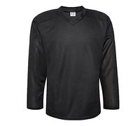 EALER H80 Series Blank Ice Hockey Practice Jersey for Men and Boy - Senior and Junior - Adult and Youth, Black, XXL