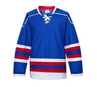 EALER H900 Series Ice Hockey League Team Color Blank Practice Jersey & Thick, Breathable and Quick-Dry High Strength Fabric&Unisex Junior to Senior, E036#blue, S