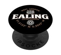 Ealing West London England Coordinates Label 2C PopSockets Adhesive PopGrip