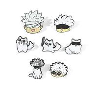 Ealipoi Jujutsu Kaisen Anime Cats Pins - Satoru Cosplay Merch - 7pc, Alloy, No Gemstones