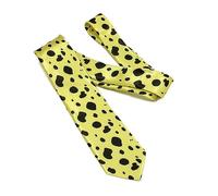 Ealipoi Kento Nanami Cosplay Tie Anime Cosplay leopard Print Tie With Glasses, Yellow, Medium