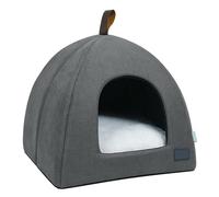 EALRIDV Cat bed, fluffy cat house and dog bed with mattress, foldable and breathable, for cats and dogs, suitable for inside and on the go (M)