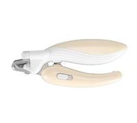 EALRIDV Claw grinder for dogs, pet nail scissors with LED light stainless steel claw trimmer for dogs and cats ergonomic handle safe nail clipper (Beige)