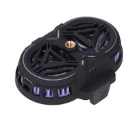 EALRIDV Heatsink, Semiconductor Smartphone 3 Speed Cooling with Dual Core Dual Type C Ultra Quiet Fan and RGB Lights for Gaming and Live Streaming