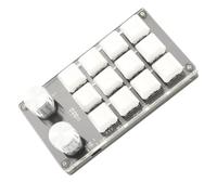 EALRIDV One Handed Keyboard, 12 Key,Settable Knob,Mini Keyboard,Memory Function,Computers and Accessories,for Office,Music, Media, Industrial Control, Laboratory,White & Black (Black and White)