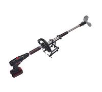 Ealtqund 21V Cordless Outboard Motor 330lbs Thrust Electric Boat Engine with Dual Batteries 0-1450RPM small boat motor Adjustable Speed