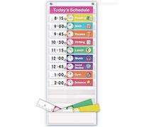 EAMAY Daily Schedule Pocket Chart (White)