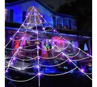 Eambrite Halloween Decorations Giant White Spider Web Fake Spiderweb Props for Indoor and Outdoor Halloween Decor Party Decoration (5m/16FT)