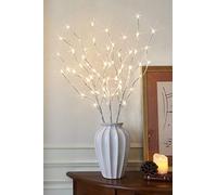 EAMBRITE Home Twig Lights Plug in Xmas Decor Prelit White Branches for Vase