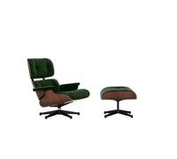 Eames Armchair With Ottoman Dark Walnut/11 Pine Green/Deep Black