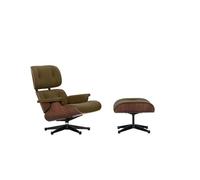 Eames Armchair With Ottoman Dark Walnut/58 Khaki/Deep Black
