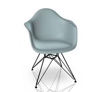 Eames Plastic Arm Chair DAR Chair Vitra Black - Ice grey
