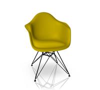 Eames Plastic Arm Chair DAR Chair Vitra Black - Mustard