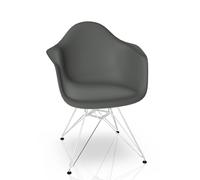Eames Plastic Arm Chair DAR Chair Vitra Chrome - Granite grey