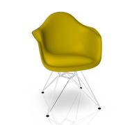 Eames Plastic Arm Chair DAR Chair Vitra Chrome - Mustard