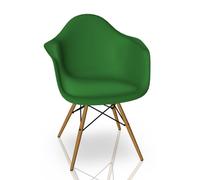 Eames Plastic Arm Chair DAW Chair Vitra Ash - Green