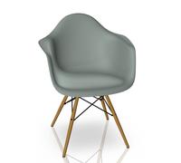 Eames Plastic Arm Chair DAW Chair Vitra Ash - Light grey