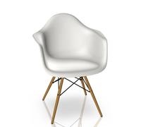 Eames Plastic Arm Chair DAW Chair Vitra Ash - White