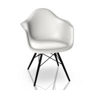 Eames Plastic Arm Chair DAW Chair Vitra Maple black - White